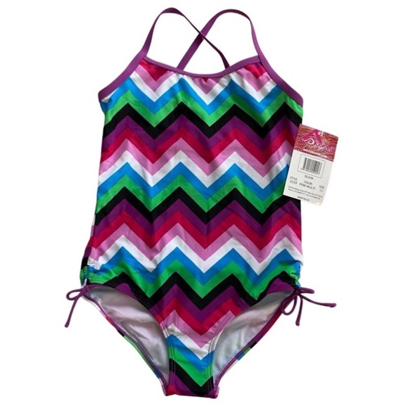 ONE PIECE GIRLS BATHING SUIT NWT BY KAMI SURF - Picture 1 of 6